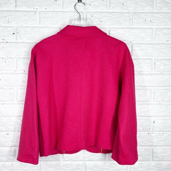 J.CREW Vintage Red Wool Crop cape style jacket | Women’s 8 - Picture 10 of 11